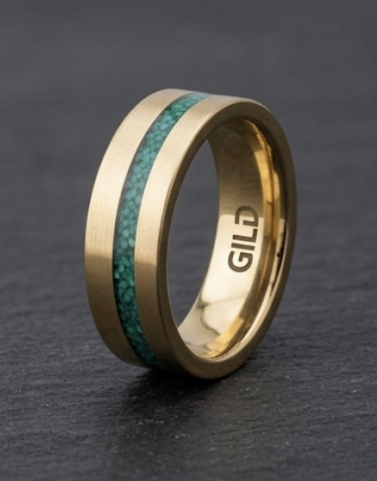 GILGAMESH | Oro 18K & Malaquita Pura