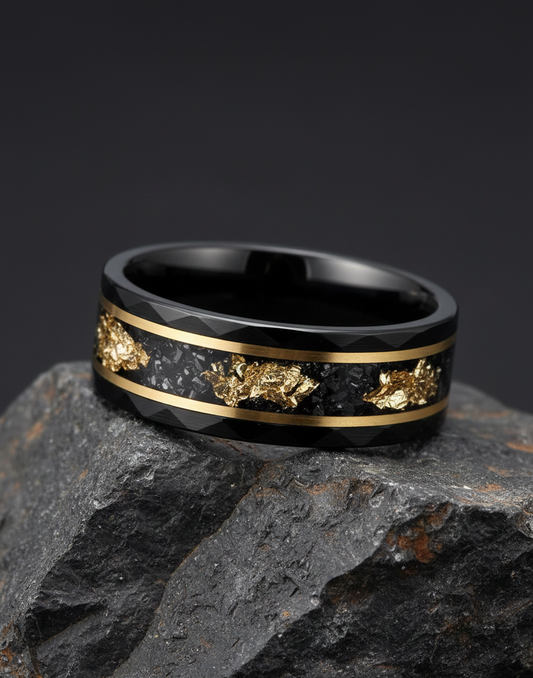 ZOSER | Tungsteno, Oro 18K y Meteorito